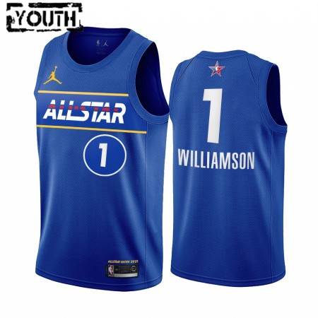 Maillot Basket New Orleans Pelicans Zion Williamson 1 2021 All-Star Jordan Brand Bleu Swingman - Enfant